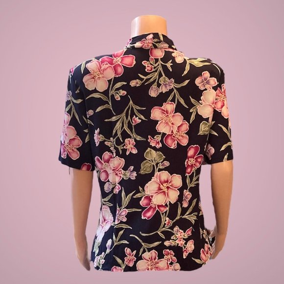 NWOT Vintage Jaclyn Smith Short Sleeve Blouse Top Size M - Picture 3 of 9